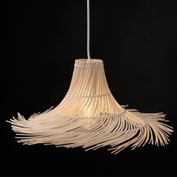 ACA ΚΡΕΜΑΣΤΟ Φ/Σ 1ΧΕ27 RATTAN D65xΗ19CM ΣΥΜΗ