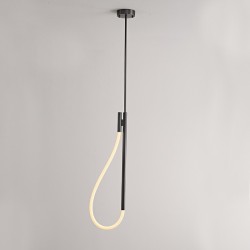 ACA MALPO-ΦΩΤΙΣΤΙΚΟ ΚΡΕΜΑΣΤΟ ΜΑΥΡΟ ΜΕΤΑΛΛΙΚΟ LED SMD 12W 3000K 536LM IP20 Φ245Χ1500ΜM