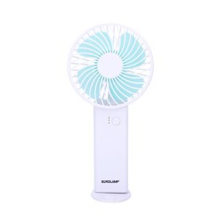 Eurolamp 300-20529 Ανεμιστήρας Χειρός Επαναφορτιζόμενος Με USB Φ10 Λευκός-mπλε