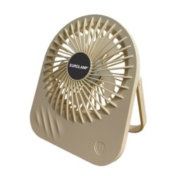 Eurolamp 300-20533 Ανεμιστήρας Γραφείου Επαναφορτιζόμενος Slim 4.5w Μπέζ