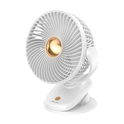 Eurolamp 300-20534 Ανεμιστήρας Γραφείου Επαναφορτιζόμενος Με Μανταλάκι Φ17 5w Λευκός