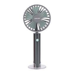 Eurolamp 300-20543 Ανεμιστήρας Χειρός Επαναφορτιζόμενος Με USB Φ10 2000mah Γκρi