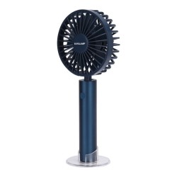 Eurolamp 300-20544 Ανεμιστήρας Χειρός Επαναφορτιζόμενος Με USB Φ10 2000mah Μπλέ