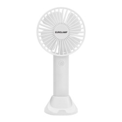 Eurolamp 300-20549 Ανεμιστήρας Χειρός Επαναφορτιζόμενος Με USB Με Βάση Κινητού Φ10 Λευκός