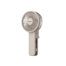 Eurolamp 300-20558 Ανεμιστήρας Χειρός Αναδιπλούμενος Με Μανταλάκι Επαναφορτιζόμενος Φ9.5 Μπέζ
