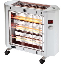 Eurolamp 300-41408 Θερμάστρα Χαλαζία 2400w Λευκή Με Ανεμιστήρα , Υγραντήρα Και Θερμοστάτη