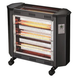 Eurolamp 300-80006 Erp Θερμάστρα Χαλαζία 2400w Μαύρη Με Κοντρόλ