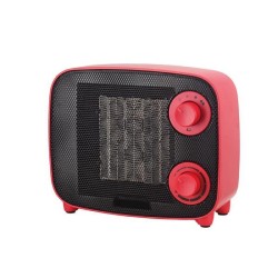 Eurolamp 890-50018 Αερόθερμο Κεραμικό Vintage 1500w Κόκκινο
