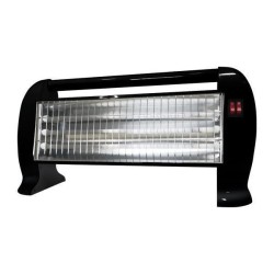 Eurolamp 920-29163 Θερμάστρα Χαλαζία Μαύρη 1200w
