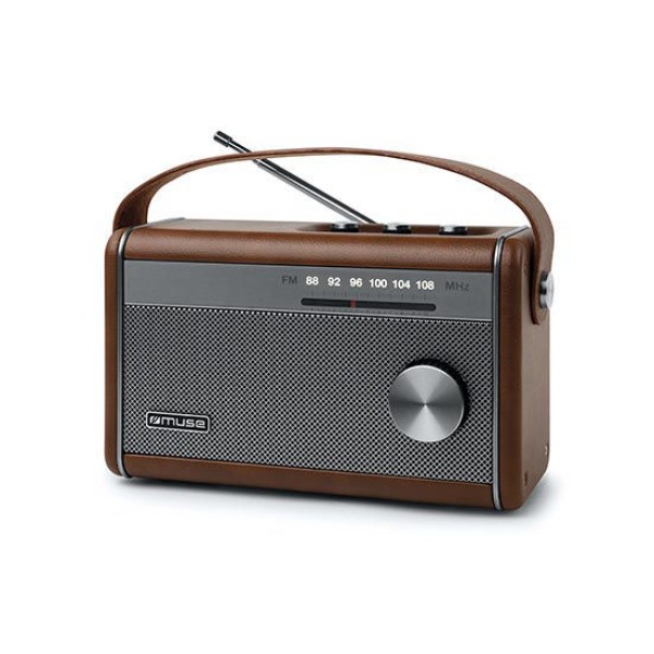 Ραδιόφωνο M-098BR MUSE Μπαταρίας-Ρεύματος με Bluetooth Καφέ