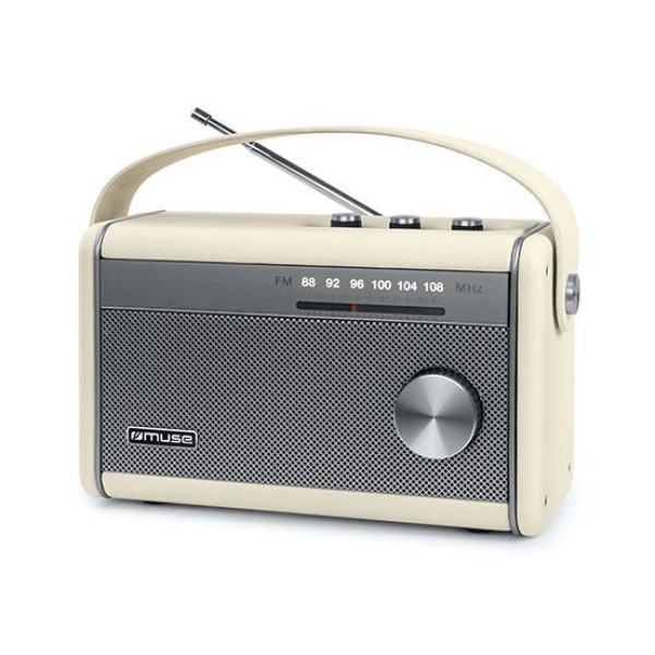 Ραδιόφωνο M-098SC MUSE Μπαταρίας-Ρεύματος με Bluetooth Κρεμ