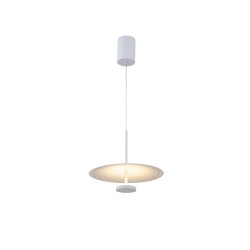 ACA LOFTY- PENDANT LAMP SAND GOLD ALUMINIUM LED SMD 8W 2700Κ 560LM IP20 Φ300x1500mm