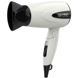 First Austria FA-5653-6-WI – Σεσουάρ Μαλλιών 1300W με Ακροφύσιο Συγκέντρωσης & Σπαστή Λαβή, Άσπρο