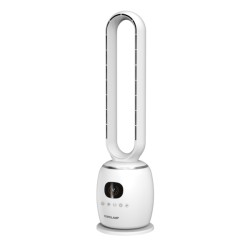 Eurolamp 300-24553 Ανεμιστήρας Πύργος Χωρίς Φτερωτές Λευκός 30w DC Μοτέρ Με Κοντρόλ