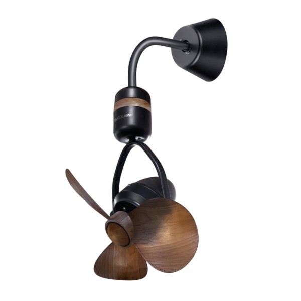 Eurolamp 300-25092 Ανεμιστήρας Γωνίας Οροφής Χρώμα Μαύρο - Ξύλου Φ35 20w DC Μοτέρ
