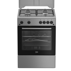 Beko FBSHT62111GX Κουζίνα Αερίου 64lt με Εστίες Αερίου 60cm