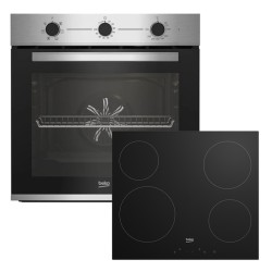 Beko Φούρνος Ηλεκτρικός Άνω Πάγκου 66lt 59.4cm BBIE12100XC με Κεραμικές Εστίες HIC64401