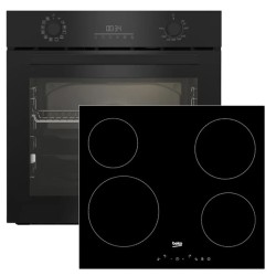 Beko Φούρνος Ηλεκτρικός Άνω Πάγκου 72lt 59.4cm BBIR17300BCS με Κεραμικές Εστίες HIC64400E