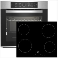 Beko Φούρνος Ηλεκτρικός Άνω Πάγκου 72lt  BBIM 12400 XCS με Κεραμικές Εστίες HIC 64400 E