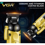 VGR Orange Επαναφορτιζόμενη Κουρευτική Μηχανή V-274 VGR Orange Επαναφορτιζόμενη Κουρευτική Μηχανή V-274