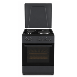 Princess FR6060GREY Κουζίνα 72lt με Εμαγιέ Εστίες και καπάκι 85x60x60εκ. 