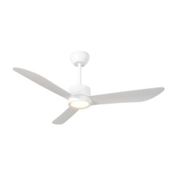 Eurolamp 300-25083 Ανεμιστήρας Οροφής Αδιάβροχος IP66 Λευκός Με LED Φώς 20w Και Κοντρόλ Φ127 DC 31w