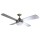 Eurolamp 890-29007 Ανεμιστήρας Οροφής Με 1 Φώς E27 Σατινέ Με Κοντρόλ Φ130 70w