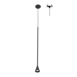 ACA OKN5012PBK Κρεμαστό Φωτιστικό LED ACA Esthetic OKN5012PBK Αμμώδες Μαύρο 5W 3000K 440lm