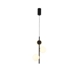 ACA OKN96163BK Κρεμαστό Φωτιστικό LED ACA Ball OKN96163BK Αμμώδες Μαύρο 15W 3000K 1650lm