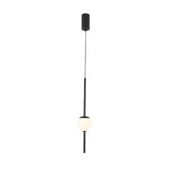 ACA OKN96161BK Κρεμαστό Φωτιστικό LED ACA Ball OKN96161BK Αμμώδες Μαύρο 5W 3000K 550lm