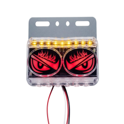 Πλευρικά φώτα devil eye κόκκινα μάτια 4τμχ 24V 