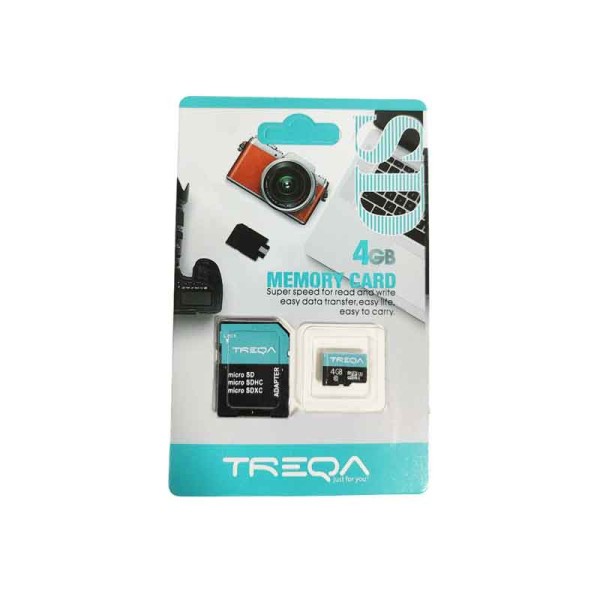 Treqa Κάρτα μνήμης Micro SD 4GB με αντάπτορα SD Treqa Κάρτα μνήμης Micro SD 4GB με αντάπτορα SD