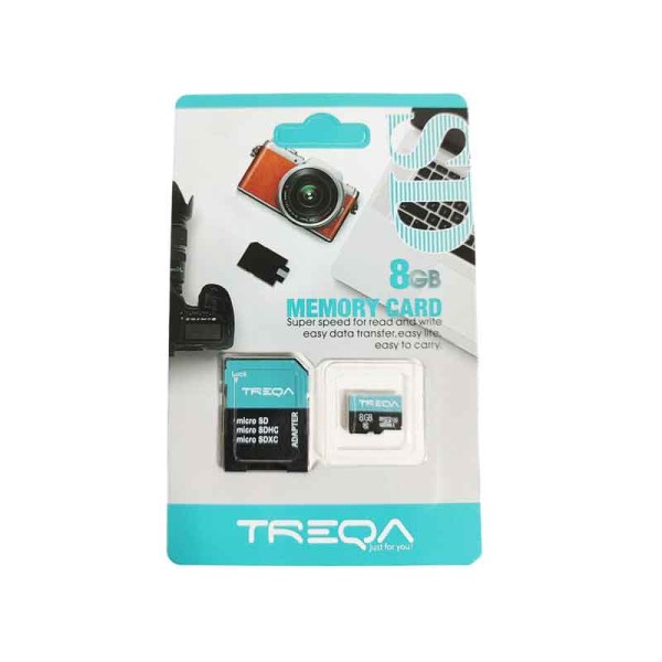 Treqa Κάρτα μνήμης Micro SD 8GB με αντάπτορα SD Treqa Κάρτα μνήμης Micro SD 8GB με αντάπτορα SD