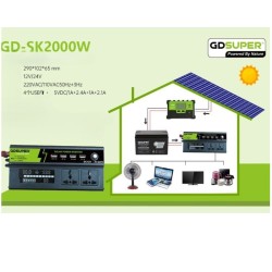 Μετατροπέας ρεύματος 2000W plug-in GD-SK2000W