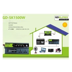 Μετατροπέας ρεύματος 1500W plug-in GD-SK1500W