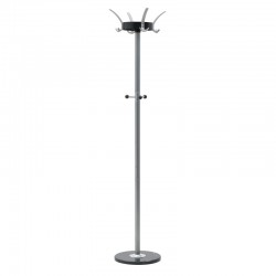 Inart Καλόγερος Μ38Π38Υ180 Ασημί, Μαύρο 3-50-227-0019